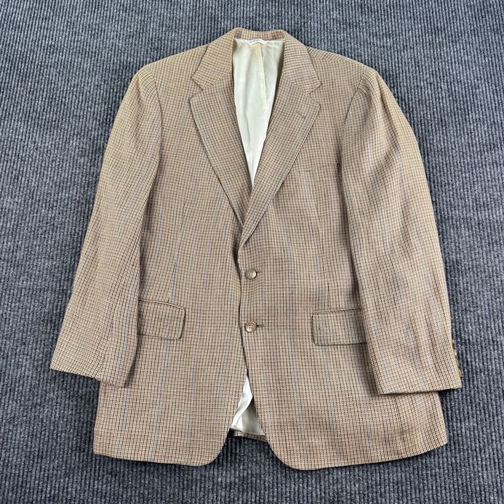 Vintage Polo University Club Ralph Lauren Blazer 42R Plaid British Isles Wool